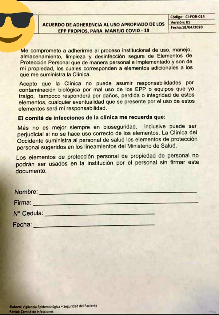 duquerio16's tweet photo. @IvanCepedaCast senador cepeda nos puede colaborar con este descaro que se está presentando en una clínica de Tuluá valle donde deben sueldos de hasta 4 meses y los especialistas muchos han tenido que renunciar por falta de pago , no dan los epp salen con este descaro https://t.co/jlIm915CNQ