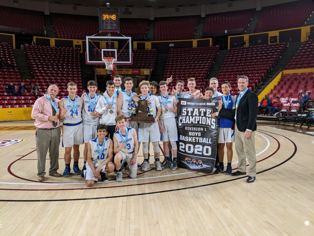 VDMBasketball's tweet photo. 2020 CHAMPS!!! What a great year for the VDM boys basketball team! First boys basketball championship in school history 🏆 Well done, and more great things to come! https://t.co/zHhPJRzake