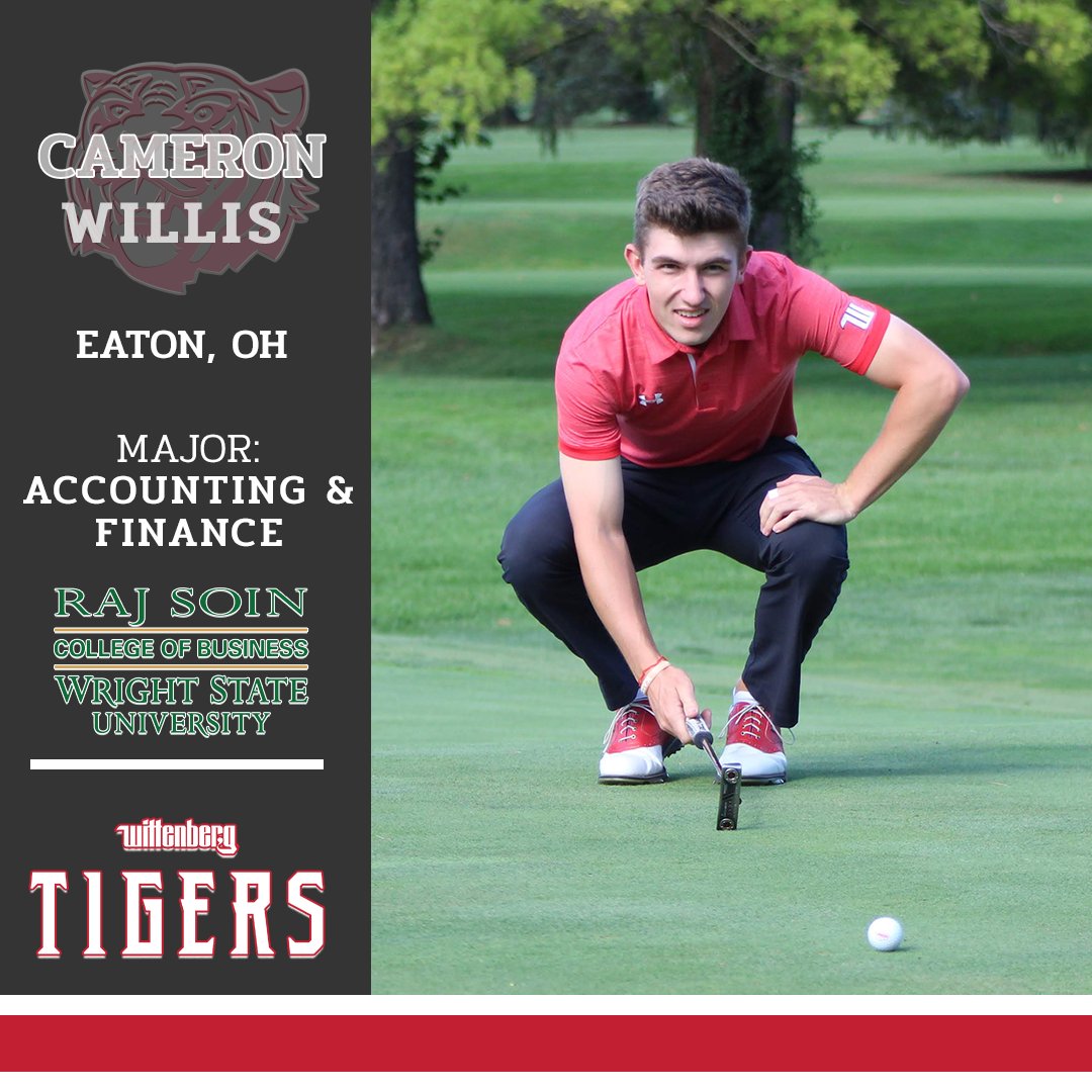 WittAthletics's tweet photo. After an outstanding career on and off the course, @WittenbergGolf Cam Willis will be continuing his education, pursuing an MBA in Finance from the Raj Soin College of Business at Wright State!
#BuildingChampionsforaLifetime
.
#TigerUp https://t.co/2xhmOSWmys