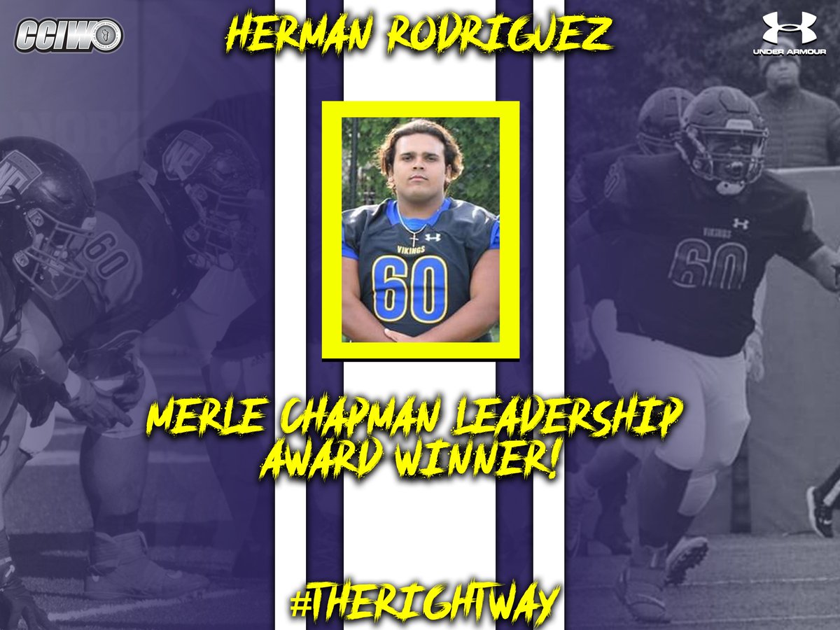 NPUFootball's tweet photo. @HermanRod_  is a tremendous representative of our program on and off the field❗️ We are extremely proud of him for earning this @CCIW_Athletics honor❗️ Congrats Herm❗️#TheRightWay https://t.co/IbogWJDHPM