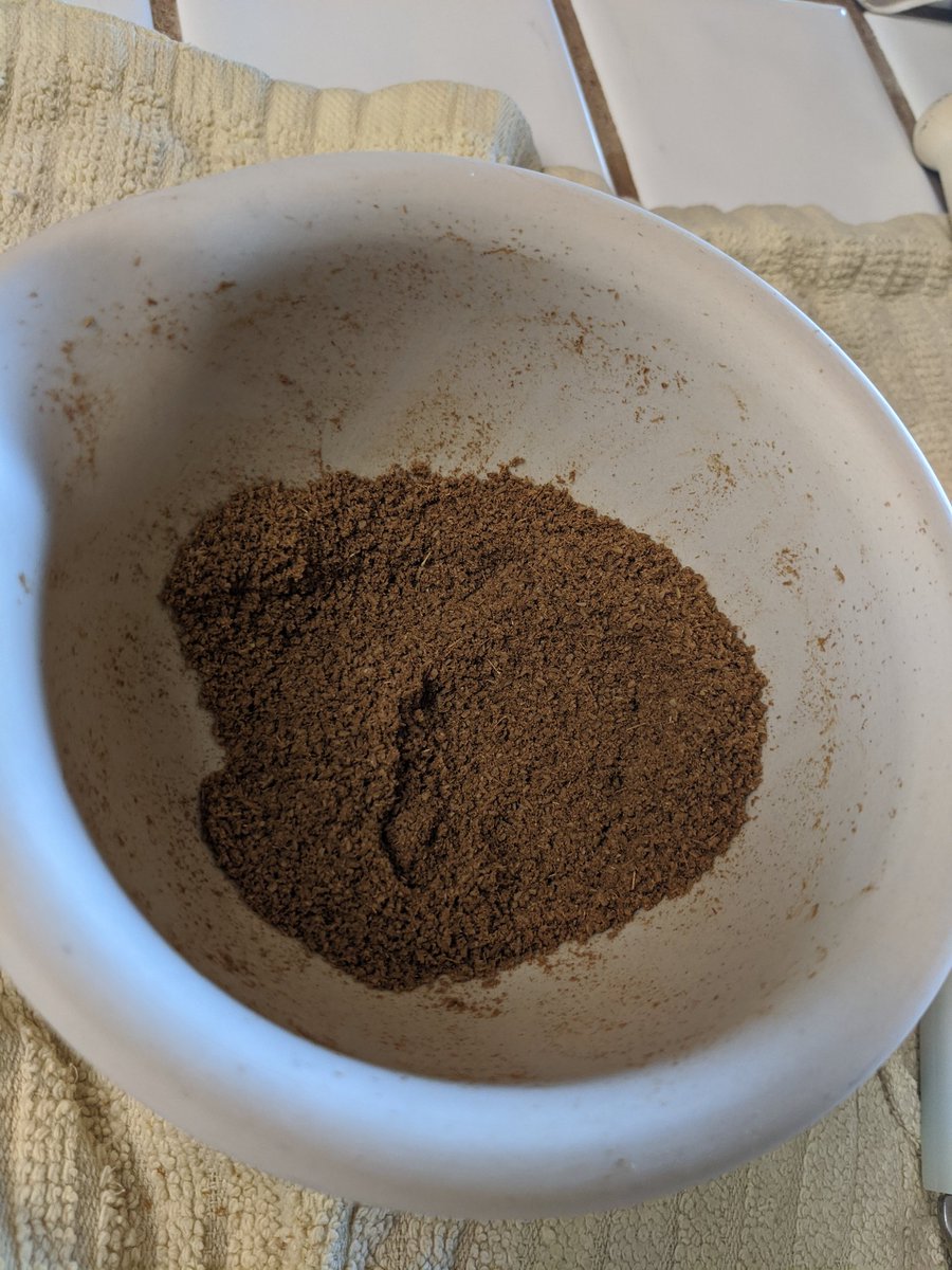 I have a mortar and pestle, but some of you fancy asses have a spare coffee grinder or you can use that "spice grinder" you have for its actual intended purpose, heathens. Drain the beans, KEEP THE LIQUID, tbsp cumin, juice of one whole lemon, 2 tsp salt, garlic into the blender