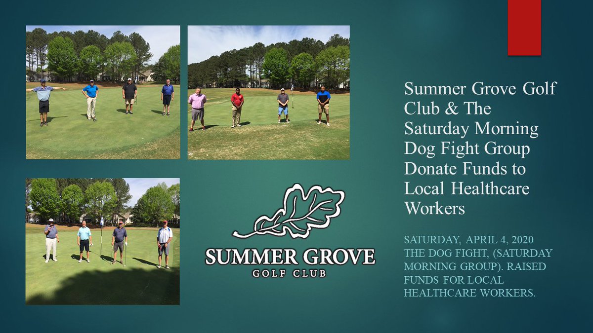 RodneyHockenbe1's tweet photo. Summer Grove Golf Club &amp; the Saturday morning Dog Fight group raised funds to provide food for local healthcare workers. @summergrovegolf https://t.co/0cZk8Zkhtt