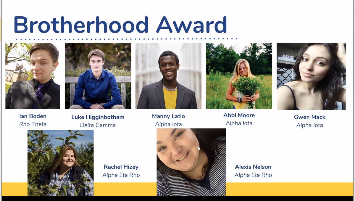 Congrats to our chapter for receiving the Brotherhood of the Year Award! <a href="/BrillBrody/">Brody</a> congratulations on receiving the Leadership Award!! <a href="/lexey1120/">Alexis Nelson</a> and @rachelhizey congratulations on receiving the Brotherhood Award! 

We are so proud of everyone’s accomplishments this year!!