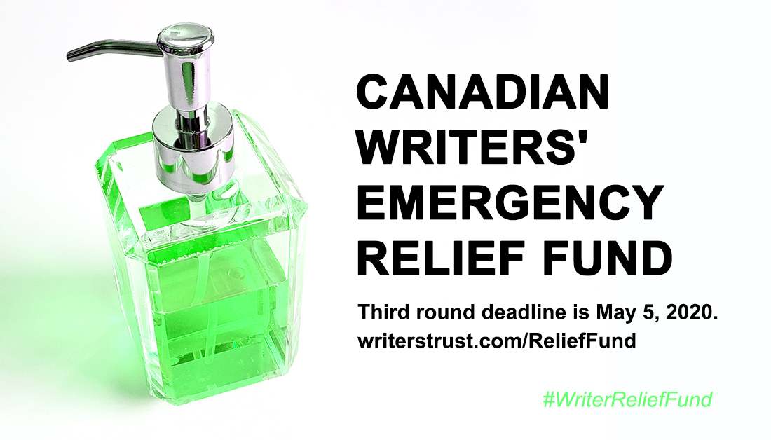 twuc's tweet photo. Thanks to ongoing support from our generous donors, the #WriterReliefFund is now open for a third round until May 5! No need to reapply if you've already submitted an application - anyone who was eligible will still be considered. https://t.co/EoMjhtTiLc #covid19help #canlit https://t.co/bOigcbwQd6