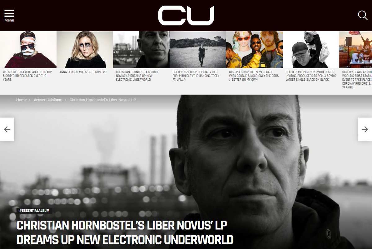 BalanceFM's tweet photo. Here is @changeunder review of Christian @hornbostel's eagerly awaited debut Album, "Liber Novus" (14-track opus) 🔥 released on acclaimed French imprint @FORMmusic 🔥 https://t.co/A4ASOttxjZ
#changeunderground #techno #formmusic #christianhornbostel https://t.co/MapyN97gHC