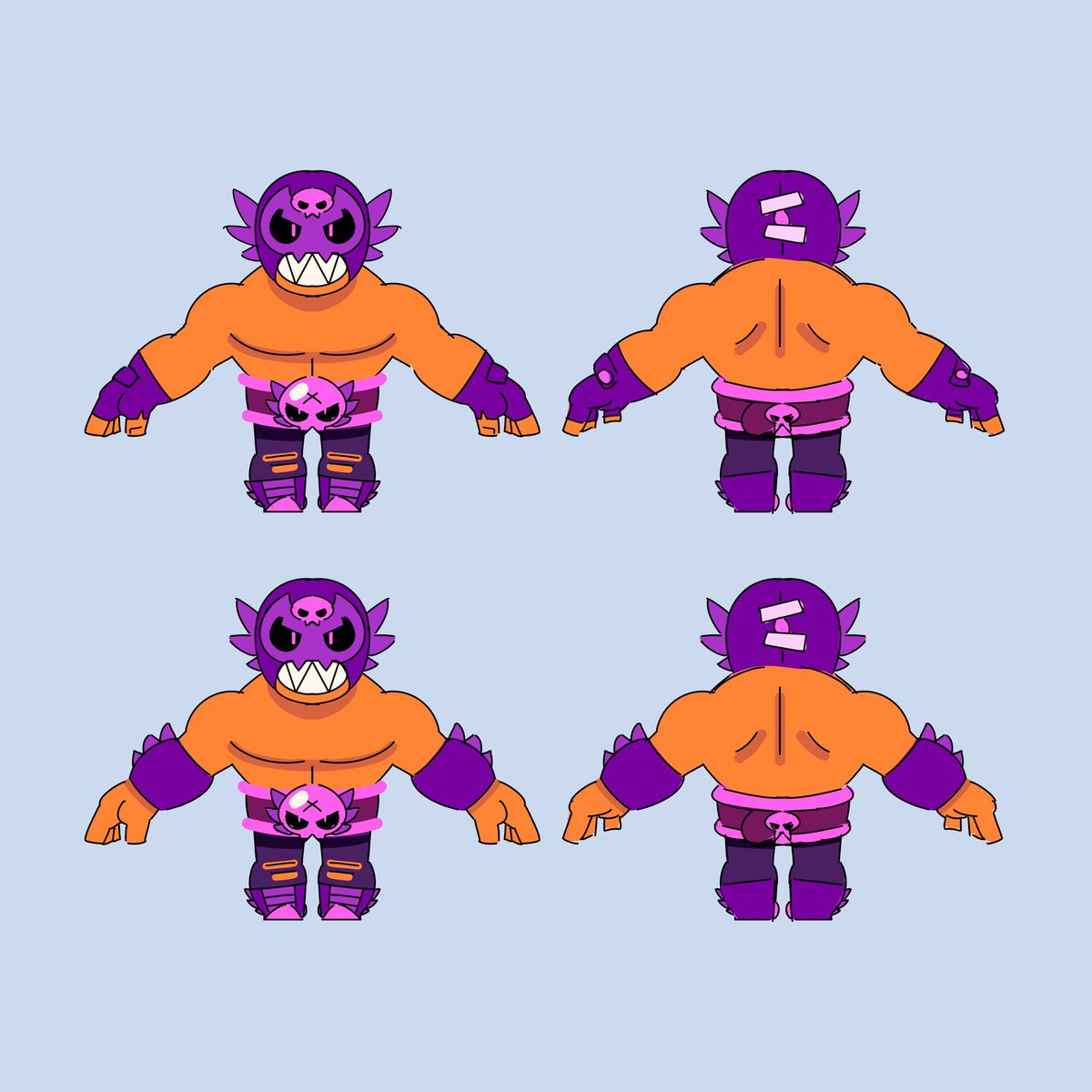 Paul On Twitter Saw Some El Rudo Fan Art So I Thought I Would Post Some Of The Iterations Brawlstars Conceptart Elrudo - brawl stars fan art el primo