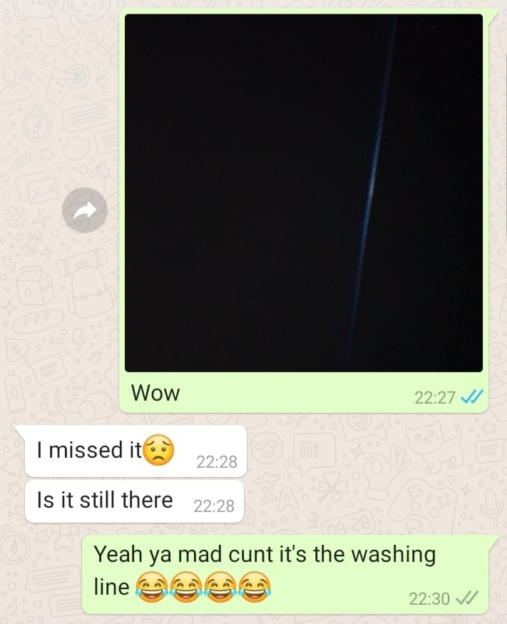 Mrs missed it #starlinksatellites