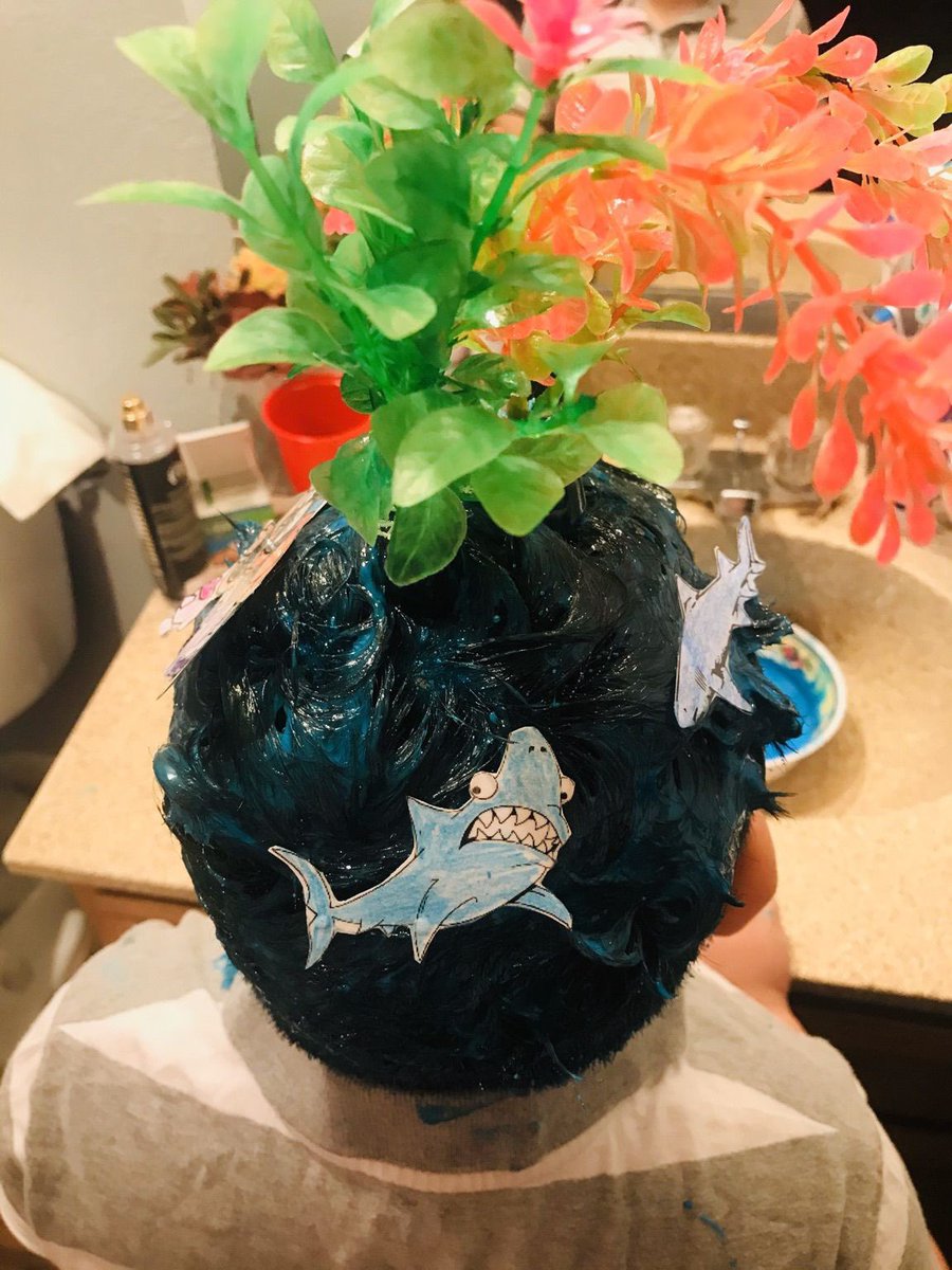 KJ_Kinder's tweet photo. Loving this creative, crazy hair-do from my @JHaleyBulldogs student who took the #JHChallenges to the next level! @lmr0050 and @MrsAFountain check this out! https://t.co/pOf45TO9BK