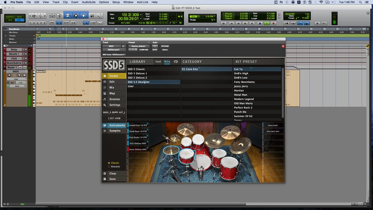 GetAPMusic's tweet image. Checking out the latest update to Steven Slate Drums #plugin, #SSD v5.5. The snazzy user interfaces updates look great and the new #drum kits sound excellent!! @SlateProAudio #drums #drumkit #samples