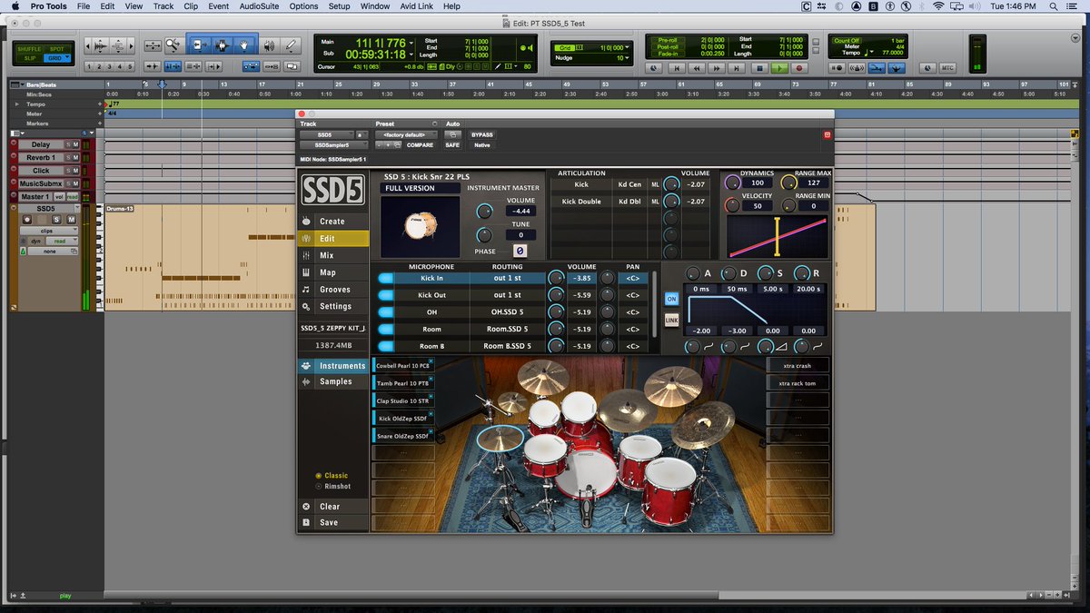 GetAPMusic's tweet image. Checking out the latest update to Steven Slate Drums #plugin, #SSD v5.5. The snazzy user interfaces updates look great and the new #drum kits sound excellent!! @SlateProAudio #drums #drumkit #samples