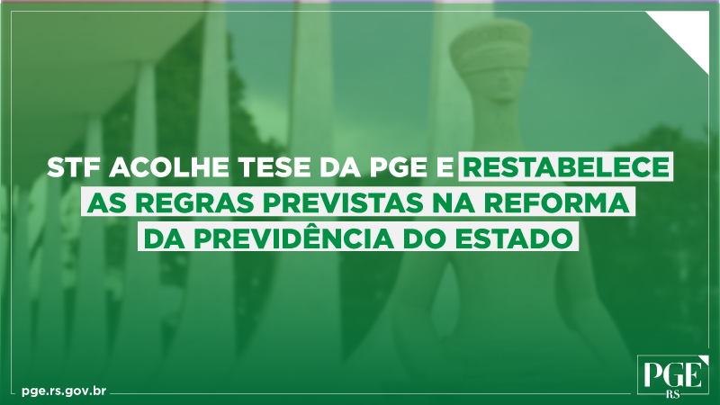 pgers's tweet photo. A PGE-RS obteve decisão favorável, junto ao Supremo Tribunal Federal, em pedido de suspensão das liminares deferidas em duas Ações Diretas de Inconstitucionalidades que tramitavam no Órgão Especial do Tribunal de Justiça gaúcho. 

Saiba mais: https://t.co/IkAnLtRjNH https://t.co/nZxbi2sxdd