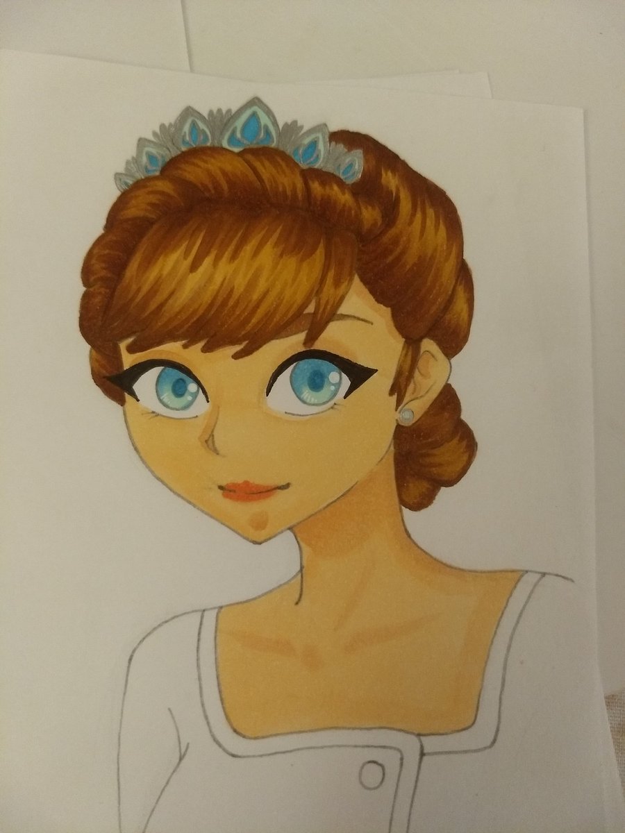 ikariancla's tweet photo. Me faltan colores para terminarla, pero aquí está mi Anna de Frozen 2 💕 @ArtistShopsHelp @TheArtistsHelp @ArtistsResults #frozen #anna #elsa #art #artist #copic #copicsmarkers https://t.co/yMKnVgOFKr