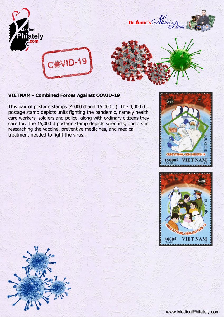 MedPhilately's tweet photo. Vietnam- COVID-19 on Stamps 
https://t.co/vygrQArEVl 
#Vietnam #stamps #Philately #MedicalPhilately #Covid_19 #COVID19 #COVID19italia #coronavirus #coronavirusupdate #covid19fr #COVID19espana #covid19uk #covid19usa  #كورونا_الجديد
#كورونا https://t.co/J7hUVJcLRd