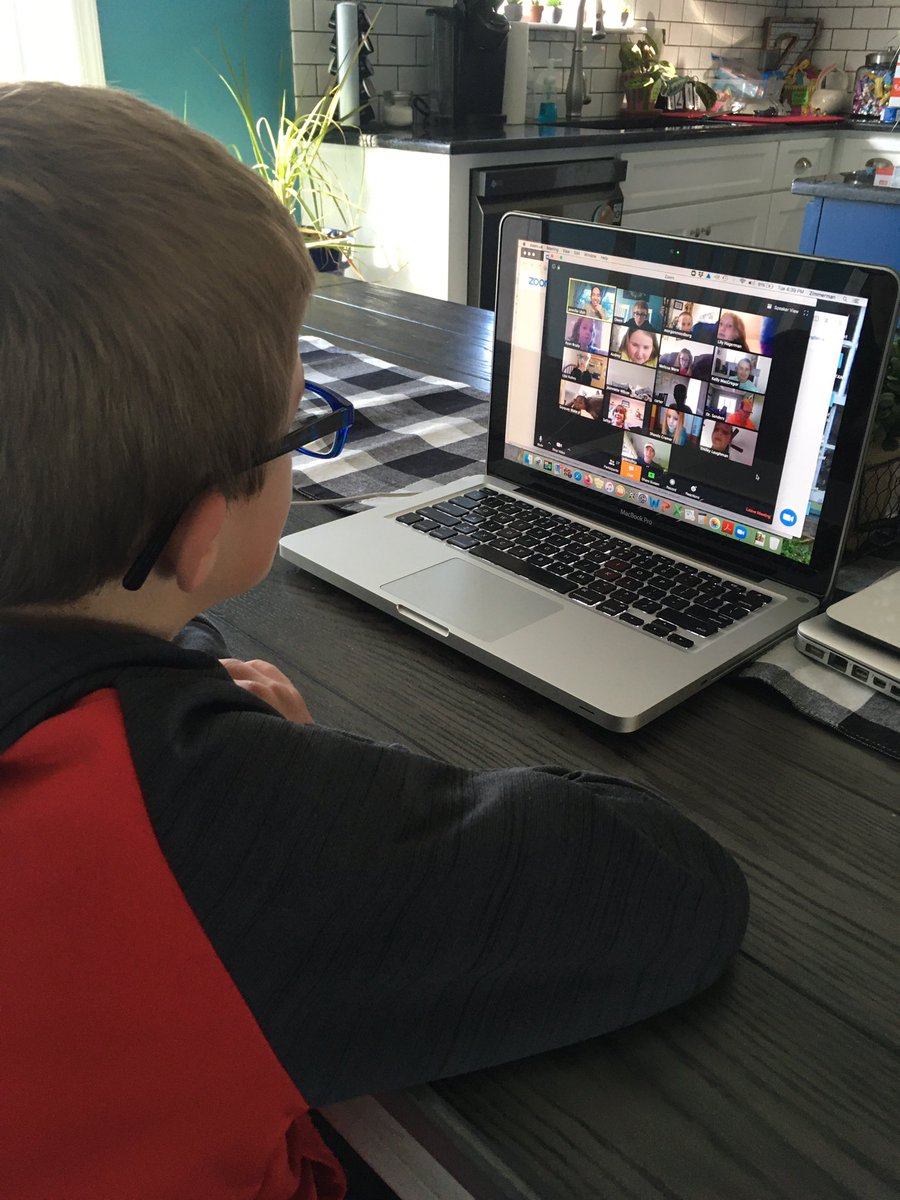 What fun to see his teacher and classmates this week! #cvsdstaystogether <a href="/CTE17331/">CTE</a> <a href="/CVSD17350/">Conewago Valley SD</a> He was happy to see his principal and gym teacher join in the conversation today. They put Dr. Sander’s multiplication skills to the test. (😉He passed)