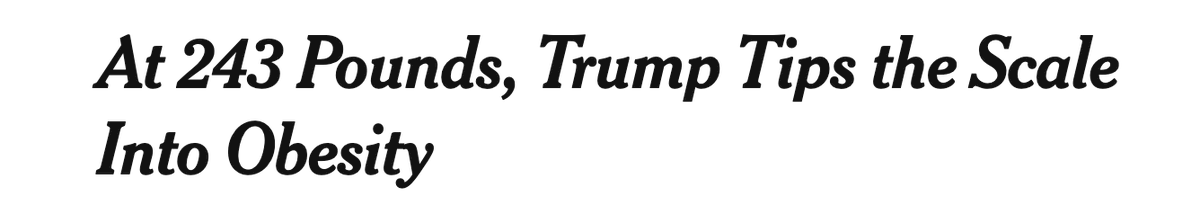 Americans are exercising that God-given right to this day.  https://www.nytimes.com/2019/02/14/us/politics/trump-obese.html