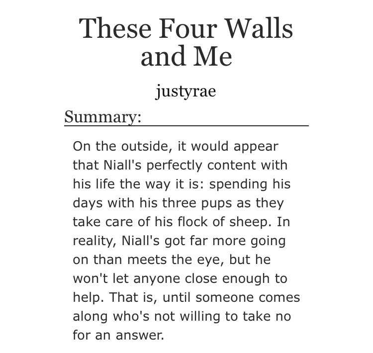 “These Four Walls and Me” by justyrae•au•heavy angst•slow burnthis one y’all...tell me when you start reading this so i can share some tissues with you https://archiveofourown.org/works/2144571 