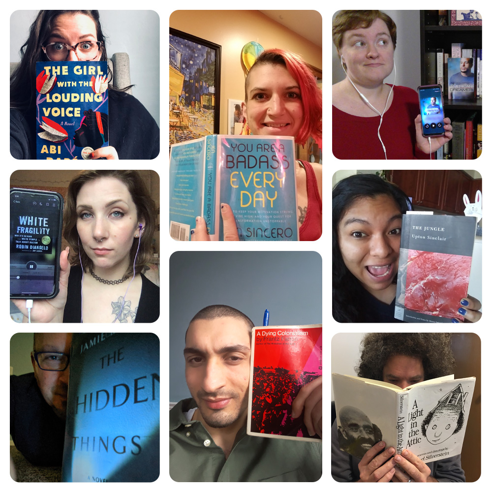 9librariespvd's tweet photo. We asked @provcomlib staff what they are reading this #NationalLibraryWeek. What are YOU reading? Tell us!
https://t.co/hOgZUm1kQU #librariesstrong #nationallibraryworkersday #AprilReadingChallenge #RIReadsAtHome #PVD @rilibraries @GovRaimondo @pvdcitycouncil @Jorge_Elorza https://t.co/6G5jzEAvqL