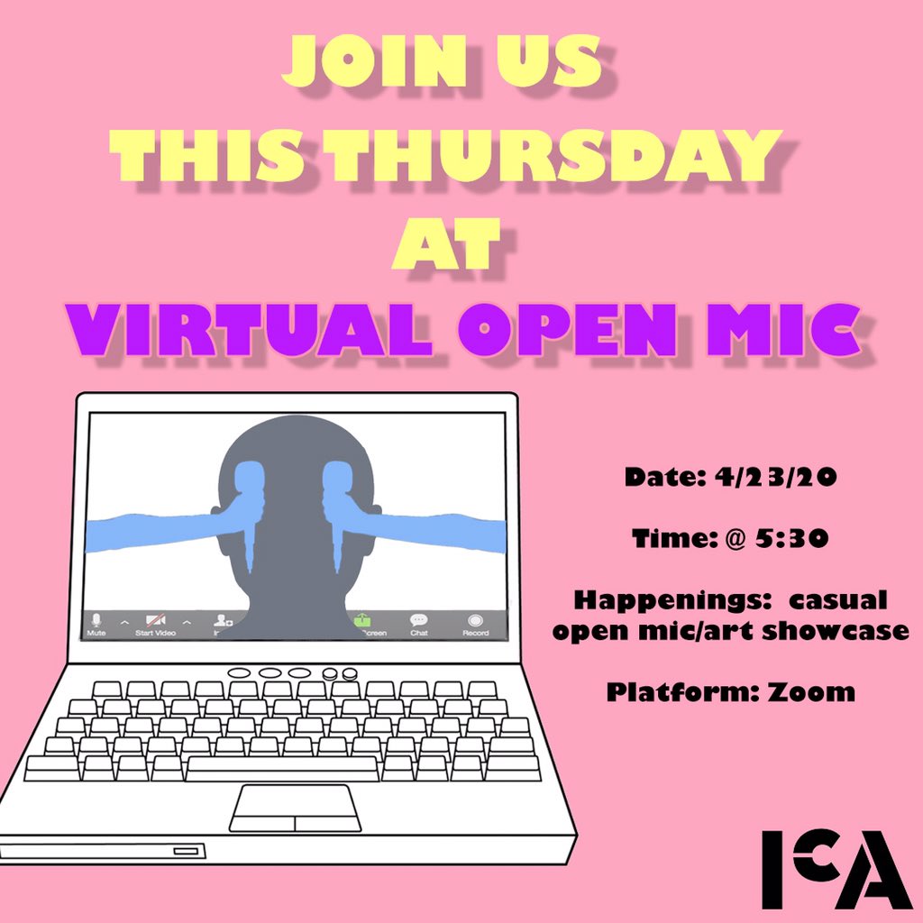 icateens's tweet image. Our TAC is hosting an open mic/art showcase that teens virtually anywhere can attend and be a part of!So that spoken word, painting, or song you’ve been working on this long quarantine can be appreciated by teens! Sign up to share: docs.google.com/forms/d/e/1FAI…. DM us for the zoom code