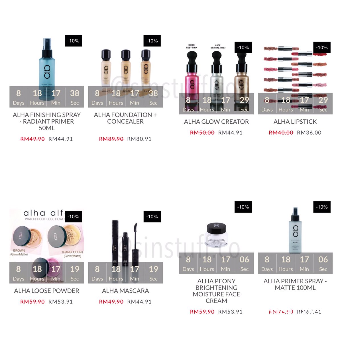  ALHA ALFA COSMETIC 1 Boleh check mana item yang promo tu cepat2!  kot kot dah lama dalam wishlist hehe 