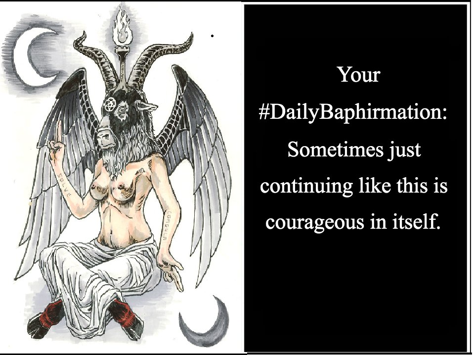 SatanicSF's tweet image. #DailyBaphirmation