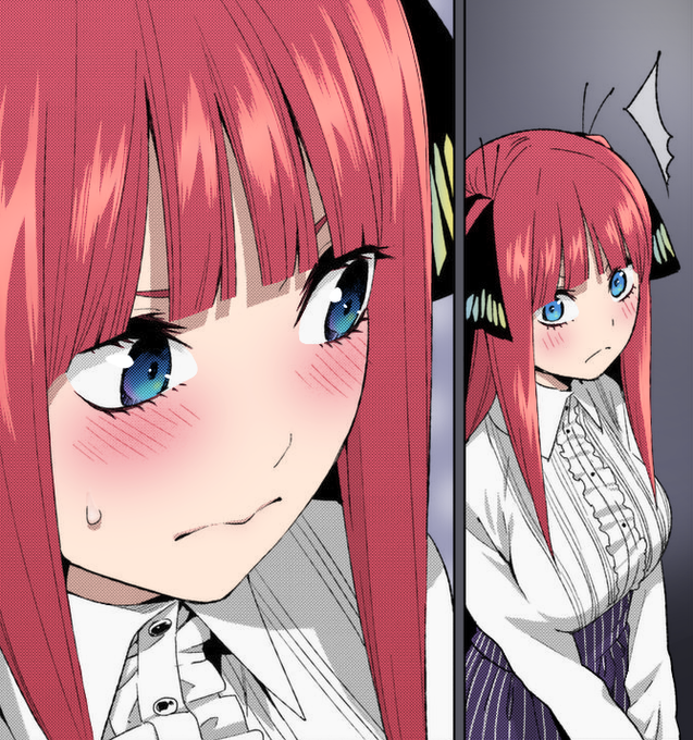 CzrnwrnさんがTwitterに投稿した中野二乃(五等分の花嫁)のイラスト。