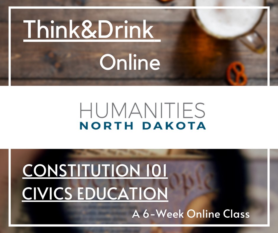 HUMANITIESND's tweet photo. Check out our online programs! We have upcoming Think&Drinks, writing workshops, and a Civics education course. See everything we're doing at https://t.co/e2Tz3m6PUx
#HumanitiesND #HND https://t.co/hFNlfZZKHo