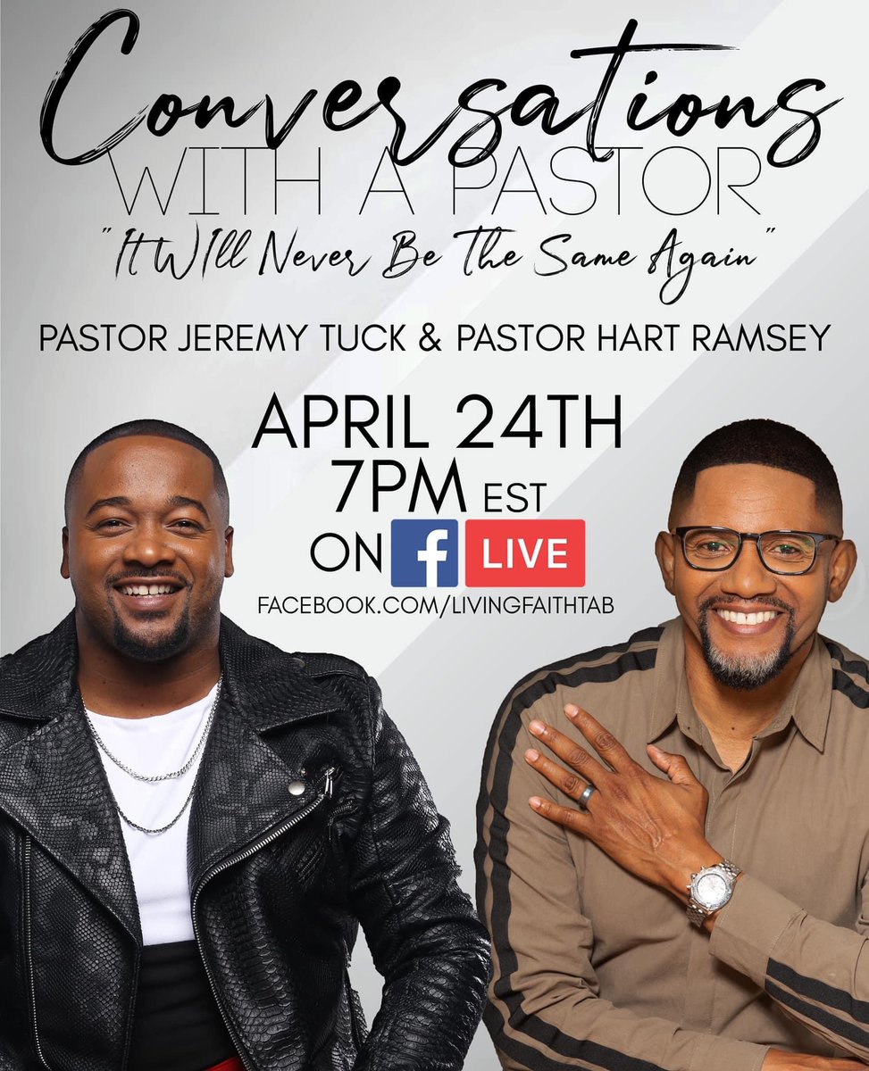 lftatlanta's tweet photo. Conversations with a Pastor: 
Pastor Jeremy Tuck &amp; Pastor Hart Ramsey
"It Will Never Be The Same Again"
#pastorjeremytuck #pastorhartramsey https://t.co/4IuzVkxPO0
