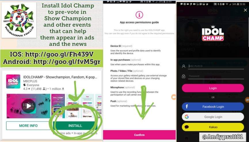 Next, you should log in. You can log in with KKT, FB, or Google. You are usually allowed to vote 3x per account, so it is possible to have multiple accounts and log out to vote multiple times. @got7official  #GOT7    #갓세븐  #IGOT7    #나빠이더문    #GOT7_DYE_OUTNOW  #GOT7_NOTBYTHEMOON  