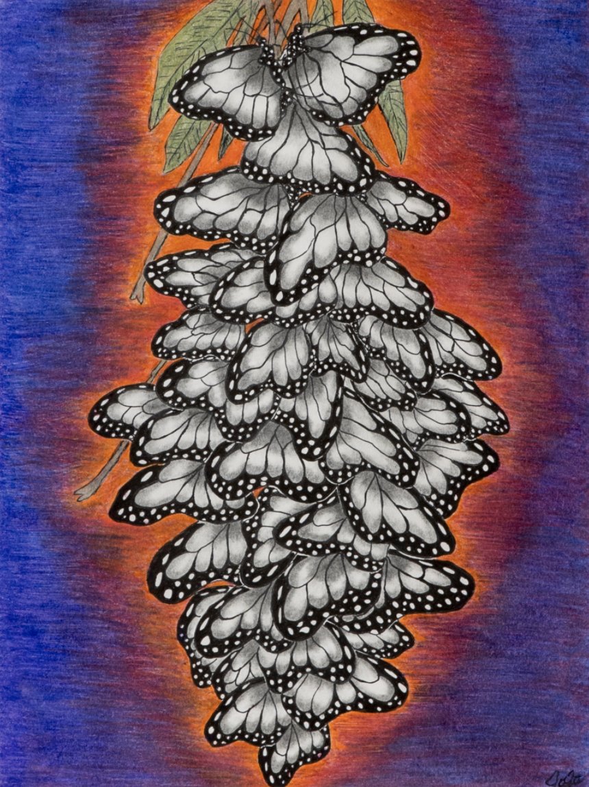 umichPCAP's tweet photo. *Free and open to the Public* Preview for the 25th Annual Exhibition of Art by Michigan Prisoners. Link in Bio
Image 1: “The Migration” by Joelle McAllister
Image 2: Joelle McAllister’s Artist Statement
“My hope is that art can give people a sense of peace and appreciation...” https://t.co/fNwJkEHALs