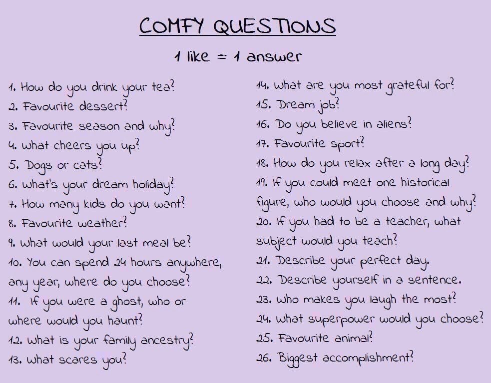 Will answer for likes.
