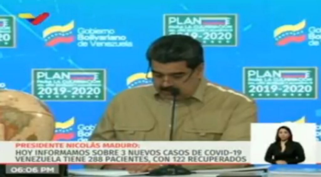 RCR750's tweet image. #Ahora Maduro "Estamos observando de cerca la crisis de EEUU. Han cometido errores enormes ante esta pandemia, lo que los llevó a atacar a Venezuela hace tres semanas".