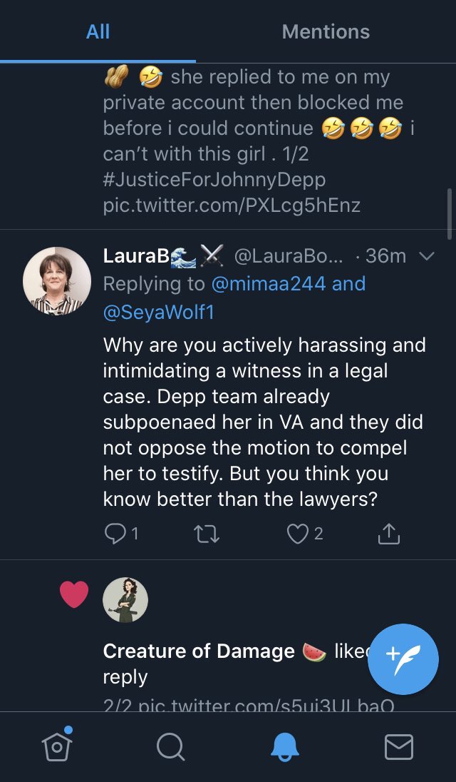there are lots of people in the Depp community that are far worse than the turd stans.I didnt make a big deal out of it because i’m used to attention seekers who feel good about themselves when they drag people down to look “clever”or “better”  @LauraBockov  #JusticeForJohnnyDepp