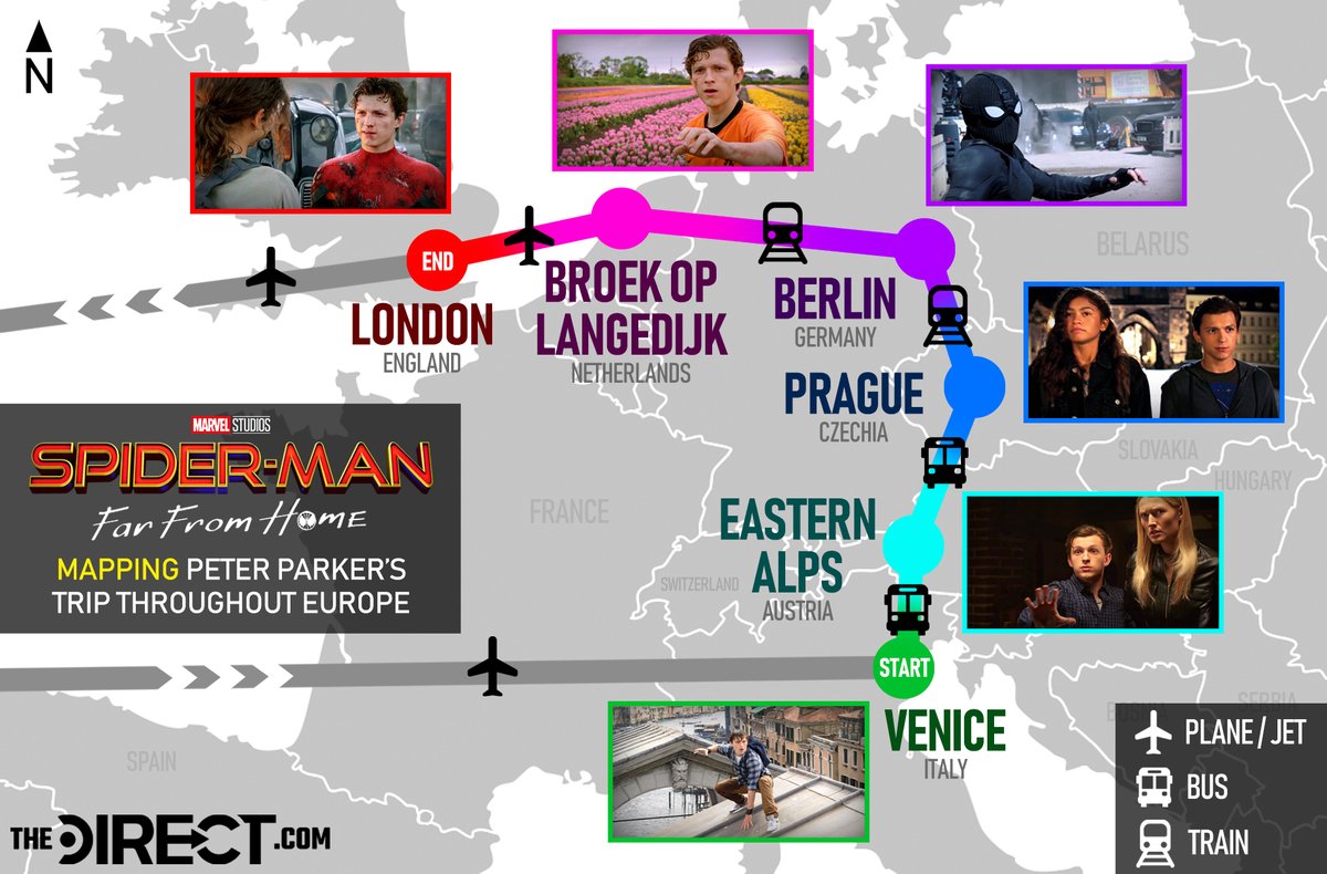 Mcu Map Of The World Mcu - The Direct On Twitter: "Here's An Exclusive Map Tracking The European  Travels Of @Tomholland1996'S Peter Parker In #Spidermanfarfromhome! See The  Full Trip Breakdown Here: Https://T.co/Bg3Jfqhgeg Https://T.co/Emdetdizfa"  / Twitter