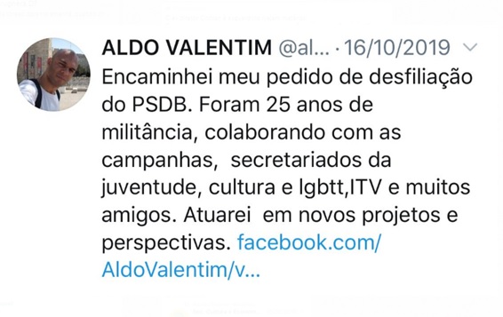 13) Afinal de contas, assim como a dupla esquerdista Cristian & Aquiles, o Sr. Aldo Valentim é outro entusiasmado arauto das agendas progressistas: