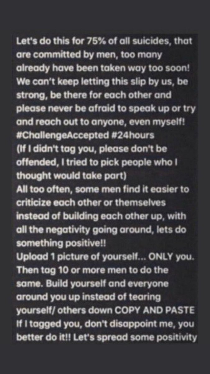 Fonze1985's tweet photo. Never be afraid to speak out. Too many good souls lost
@Anti_Leader2001 @SithThanos @HunterPWWE5 @DemonScorpio13 @RealDavidMc @BAnthony_VGS @s_keatings @CraigyMcCall @sprayermanJJ @ImmortalOne76
Nominated by @AxeMan907
Thank you man. I appreciate it. look out for #EveryBro https://t.co/sI7V4yaonv