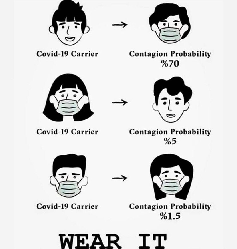 RepLyleLarson's tweet photo. Simple but straightforward graphic to live by over the next 12 months. Behave like you are a carrier and the spread will be controlled. 
12 month masquerade ball of sorts. Wear a mask Save a life https://t.co/0qcQ4V2VKQ