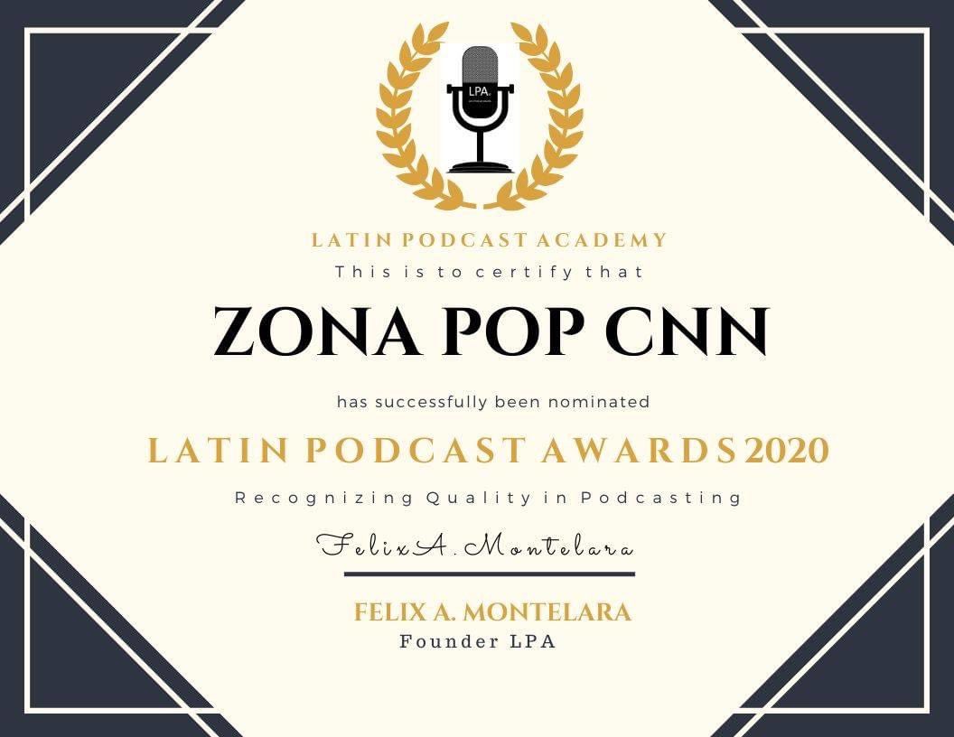hustonmarysabel's tweet photo. El podcast que hago junto a @MerinoCNN, @ZonaPopCNN, vuelve a ser nominado a los @LatinPodcast Awards. Estamos nominados a cuatro categorías en la cuarta entrega de los premios. https://t.co/EtZrVddgQo