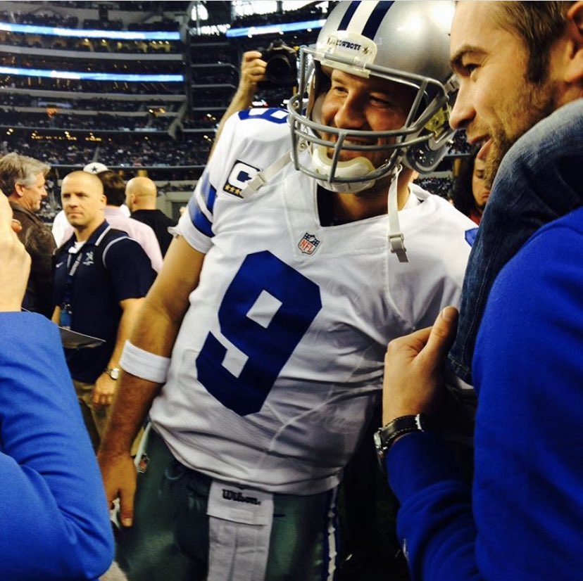 Some photos Chace posted wishing Tony Romo a happy birthday   