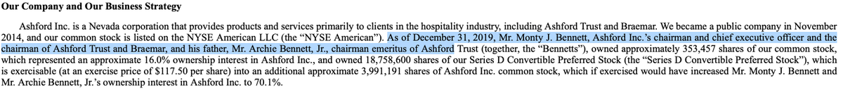 Ashford Hospitality Trust (42 PPP loans for $30.1 million) and Braemar Hotels & Resorts (8 PPP loans for $15.8 million) are related to each other. The hotels owned by both companies are managed by Ashford Inc. -- whose CEO is chairman of the two hotel-owning companies.
