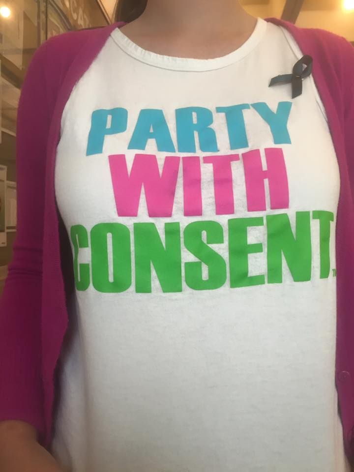 RelationshipsIF's tweet photo. Everyday consent is normal and necessary!  
Ordered this years ago for work events and now "_____ with consent?" has become a household phrase thanks to this shirt. 
#30DaysOfSAAM #Day21 #IAsk #Consent #SAAM2020 #RelationshipsGoals #SAAM #PartyWithConsent 
@PartywConsent @NSVRC https://t.co/GvjFvvFkbJ