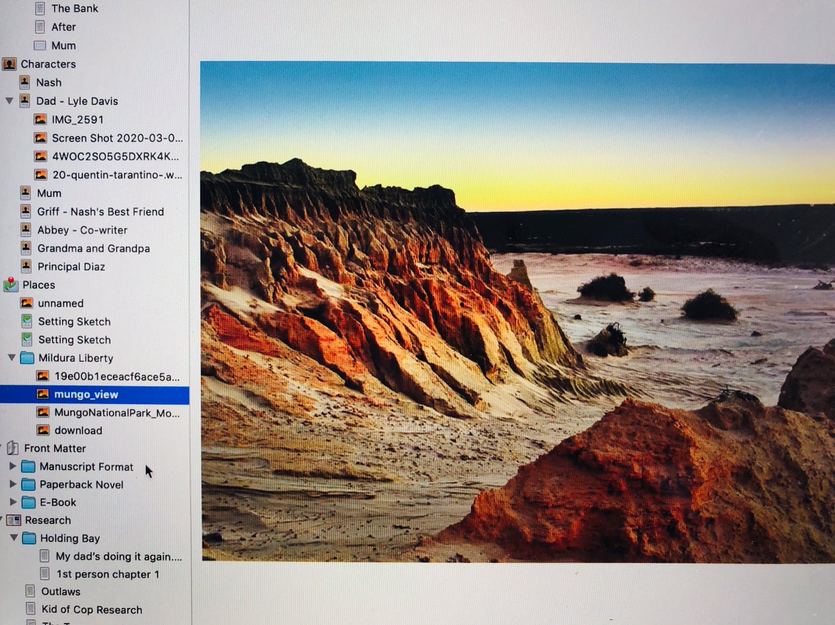 tristanbancks's tweet photo. I still use @ScrivenerApp to write. I’ve written 6 or 7 books on it now.  I love that the manuscript, research, character notes, location recce pics, music and scans of handwritten pages can all live in one file. What do use?

#amwriting #mglit #writing #creativity #scrivener https://t.co/hgU47IgJOV