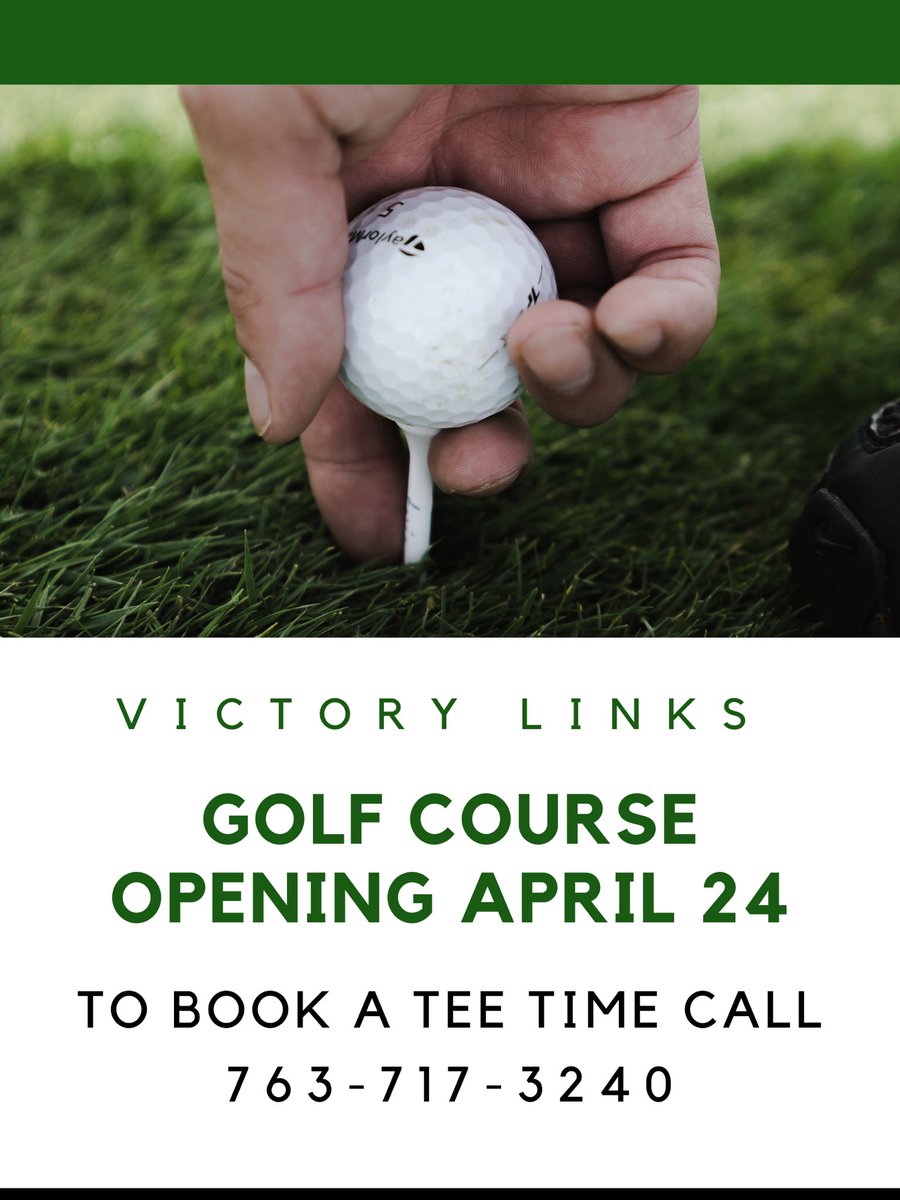 NSC_Sports's tweet photo. Opening this Friday, April 24! Tee times are still available- call to reserve! ☀️⛳️🏌🏽 https://t.co/94bgqPIyjt