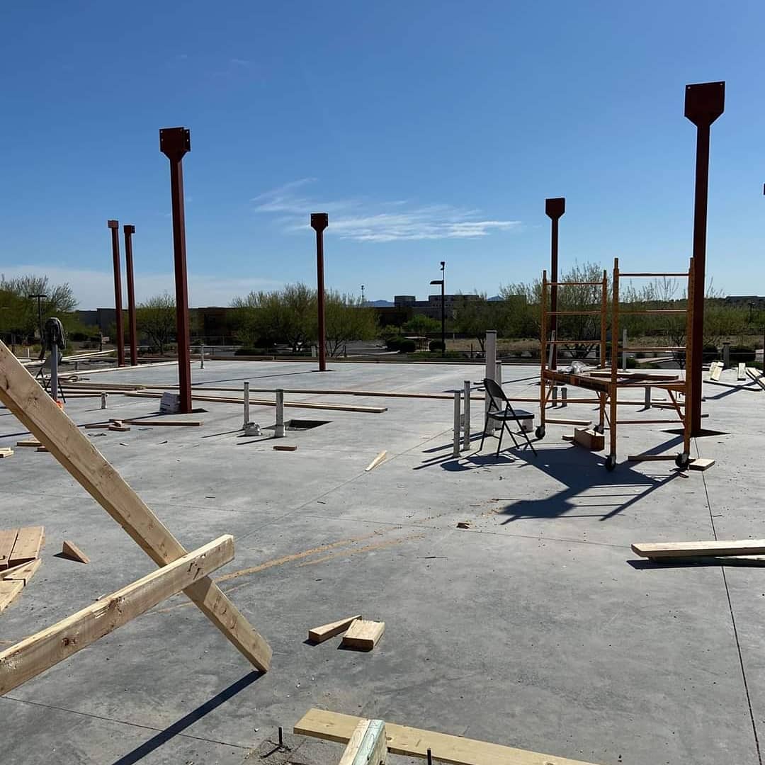 UAZInnovation's tweet photo. Framing going up! More progress is being made on the construction of The University of Arizona Center for Innovation at Oro Valley, an incubator dedicated to the supporting Arizona's biotech startups. https://t.co/LT6jNvSazC