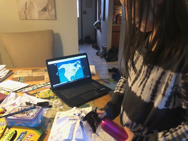 Ms_NThompson's tweet photo. Tonight’s work email included a message and pics from this sweet soul. Families, #thankyou for the essential work you’re doing with the students we miss so much. ❤️🙌🏻❤️ #bvillebees #staytogether #StaySafe #appreciation #gratitude #wemissyou #sendpics #OtherPeopleMatter https://t.co/Vk0XiE3vEn
