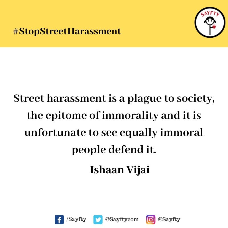 It's International Anti-Street Harassment Week. Help us Raise Awareness.Complete the following sentence:Street Harassment is _____________ #StopStreetHarassment