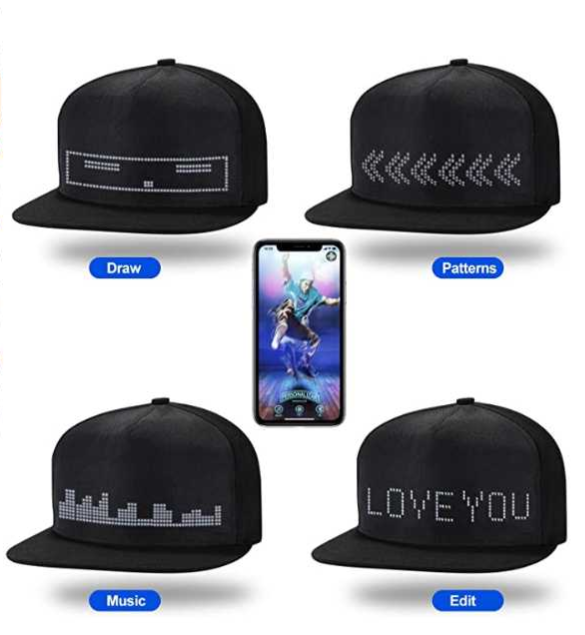 fjddmd's tweet image. I saw this on Amazon today. You can create LED messages that display on your hat using a mobile phone app! amzn.to/2zm6xR5. #ledhat #ledcap #hats #fathersday #fathersdaygifts #ledmessagehats #hat