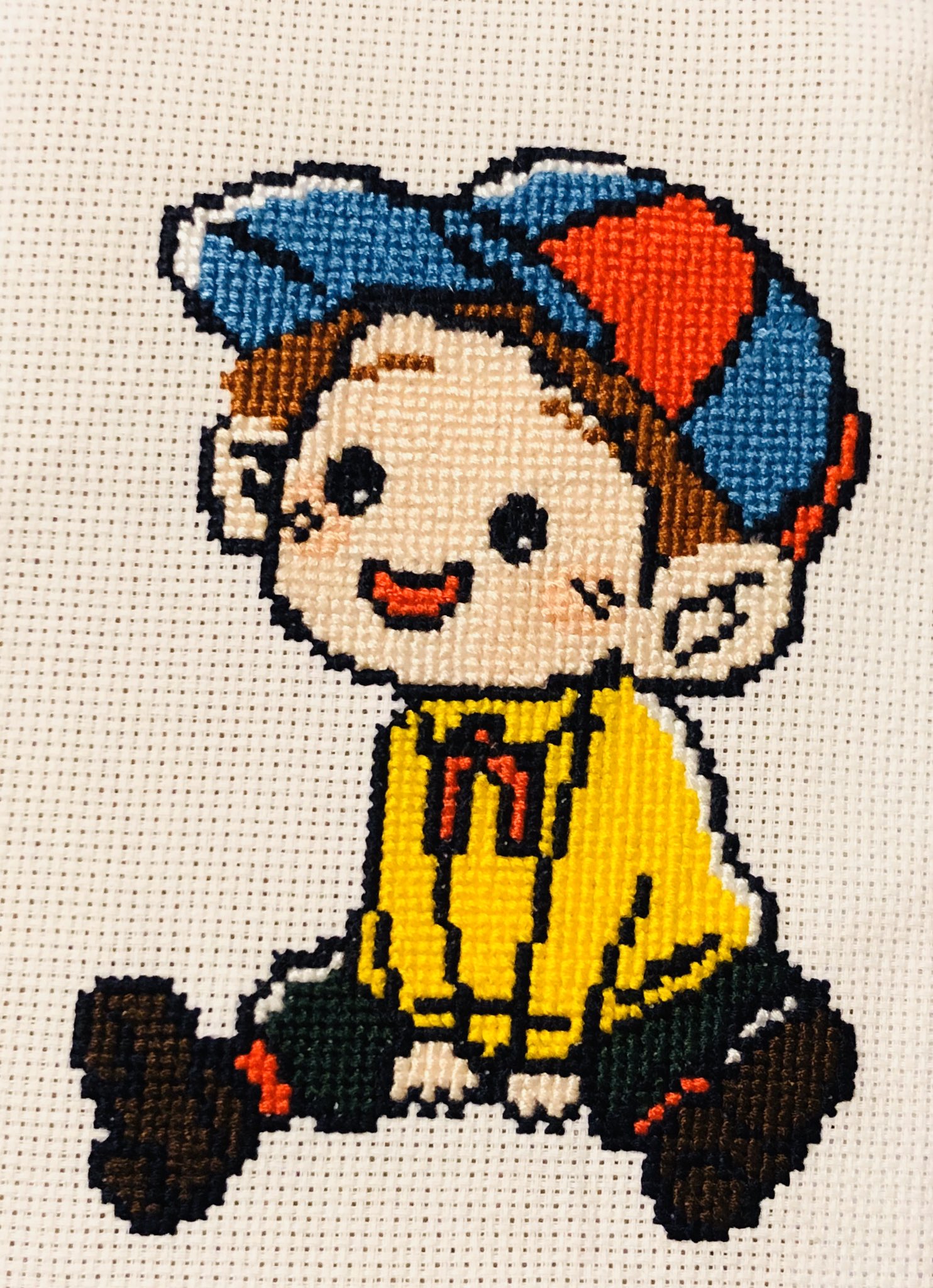 めぃめぃ か いぶつランドのプリンスだぃっ クロスステッチな怪物くん おかず さん Okazu A5 のイラストを図案にさせていただきました 原画はね もっと繊細で可愛いのょ W ただ私のテクニックに限界が ཫ クロス