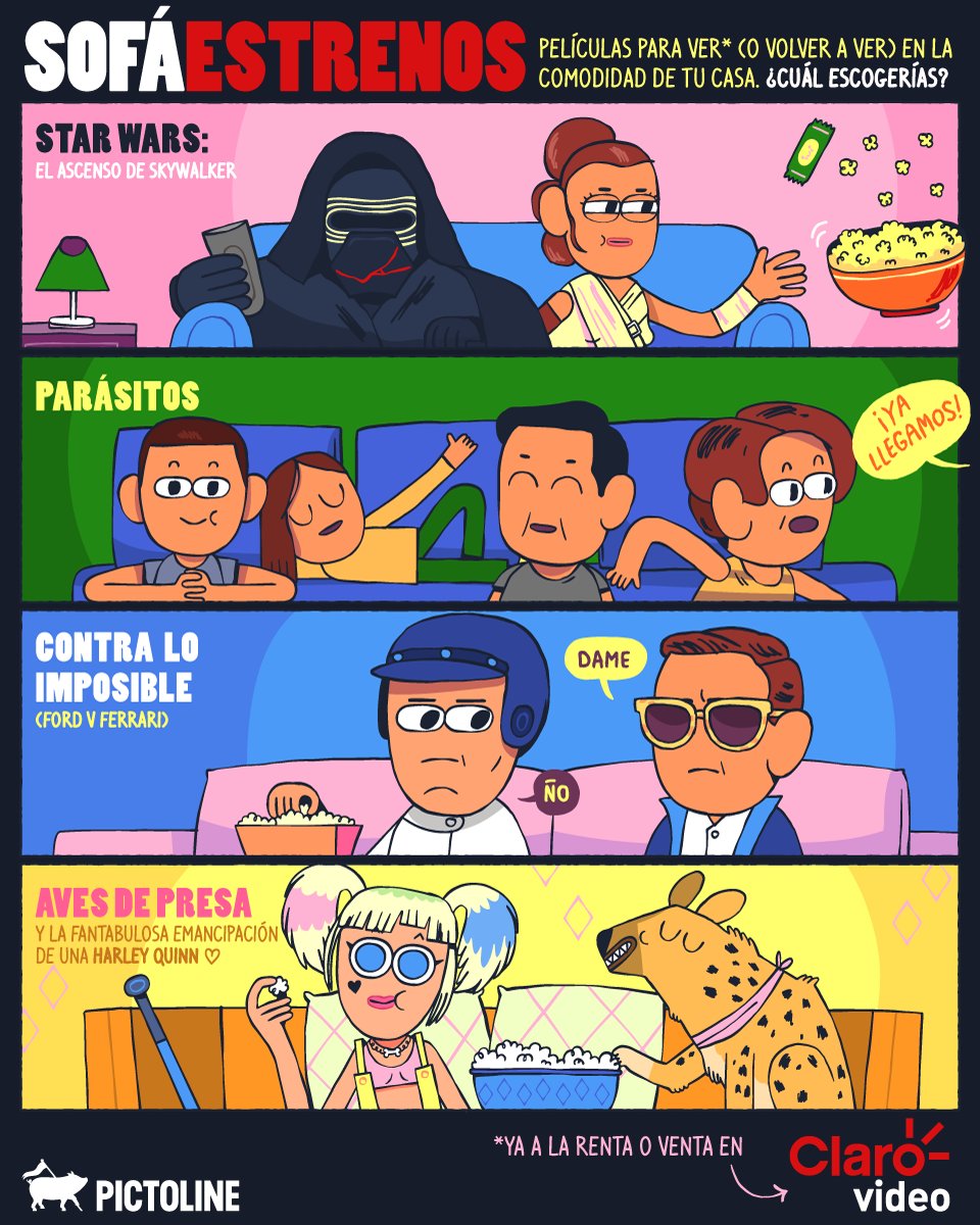 pictoline's tweet photo. SofáEstrenos 💻🍿
Algunas películas recientes para ver desde 🏠 https://t.co/NRDjbNWA6s