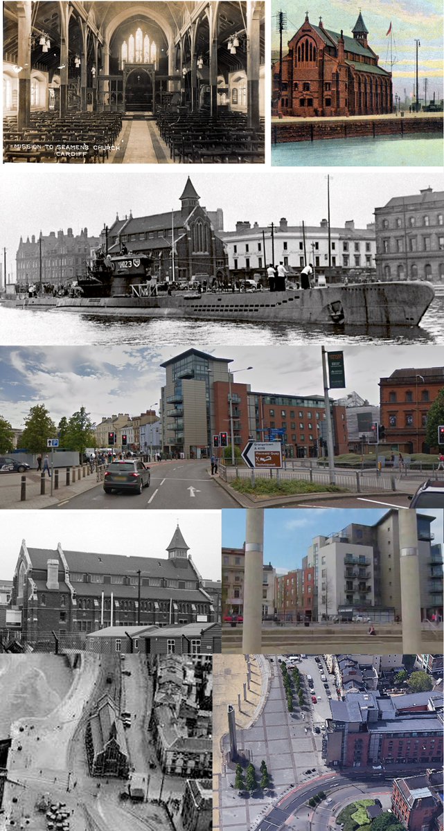 44) All Souls/Mission to Seamens Church - Cardiff Docks. Demolished in the 50s. The only remaining buildings in the photos are Corys Building and Bute Crescent terraces. Bit on an overlooked Cardiff Docklands church, overshadowed by the Norwegian.