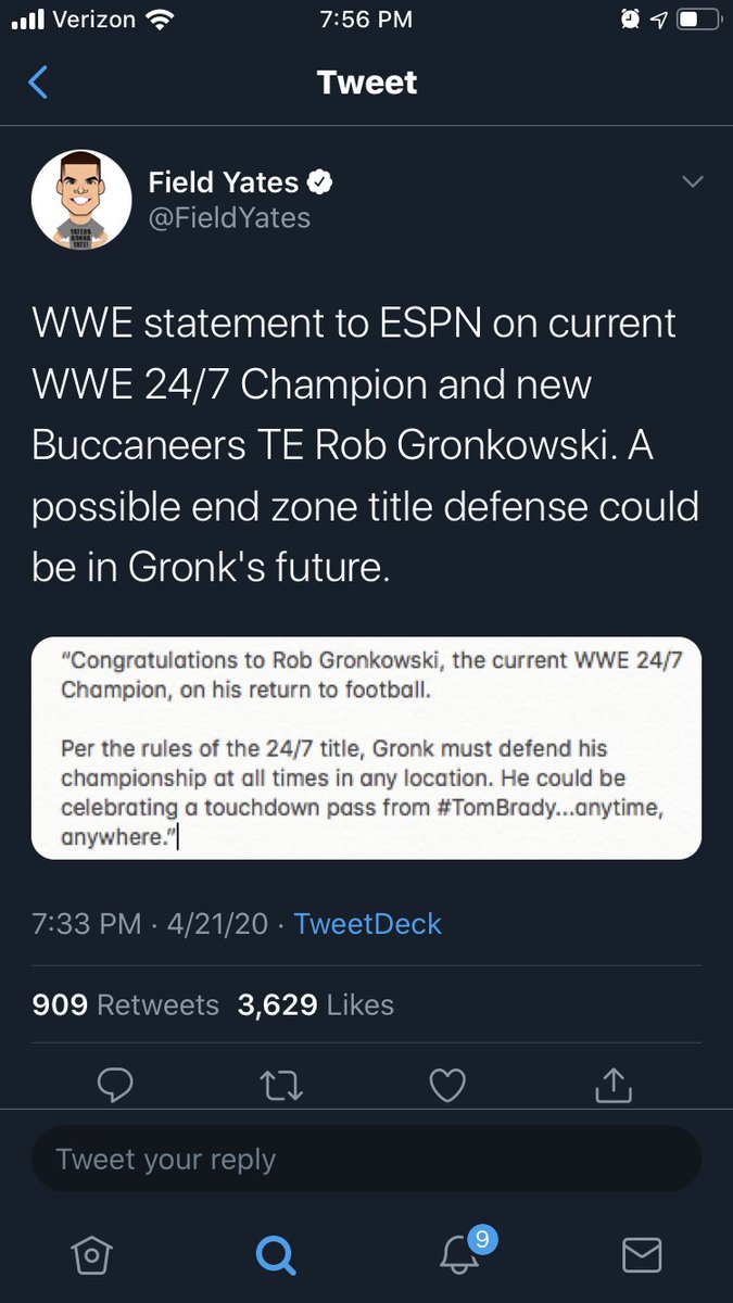KristianaBaker's tweet photo. I hope the @NFL &amp; @WWE can figure this shit out. Because it would be AMAZING https://t.co/o4L7agSoYg